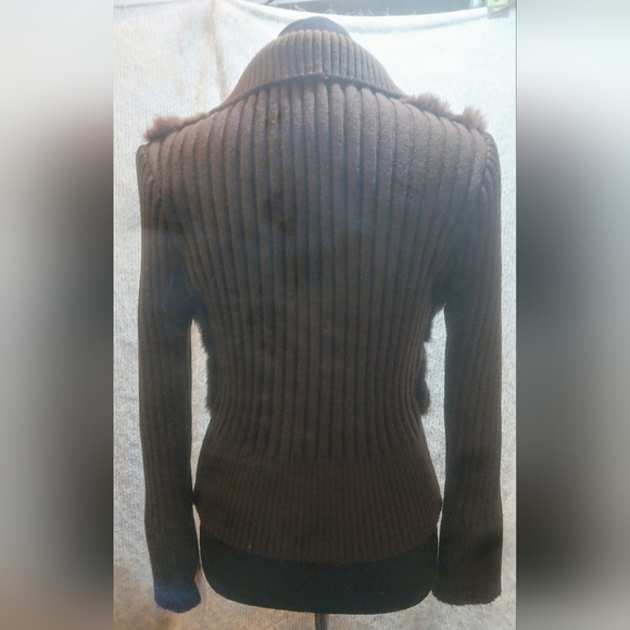 RARE CHE BELLA GENUINE FUR SWEATER / JACKET  size L - Picture 2 of 6